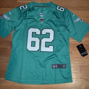 Kelly Green Jason Kelce Philadelphia Eagles Kid's Jersey